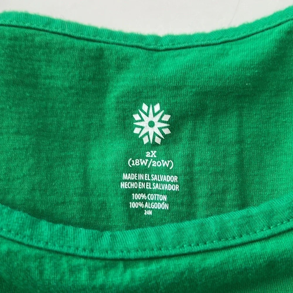 long sleeve Cardinal T shirt. Green 2X - Picture 4 of 6